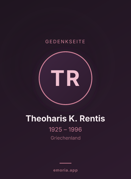 Gedenkportrait von Theoharis K. Rentis