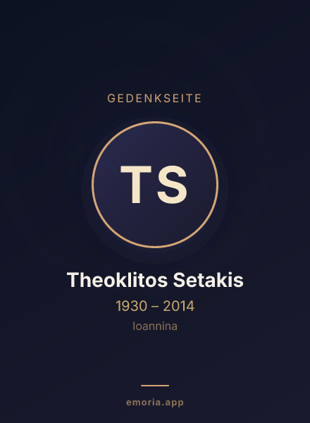 Gedenkportrait von Theoklitos Setakis