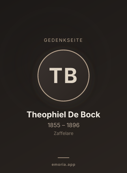 Gedenkportrait von Theophiel De Bock