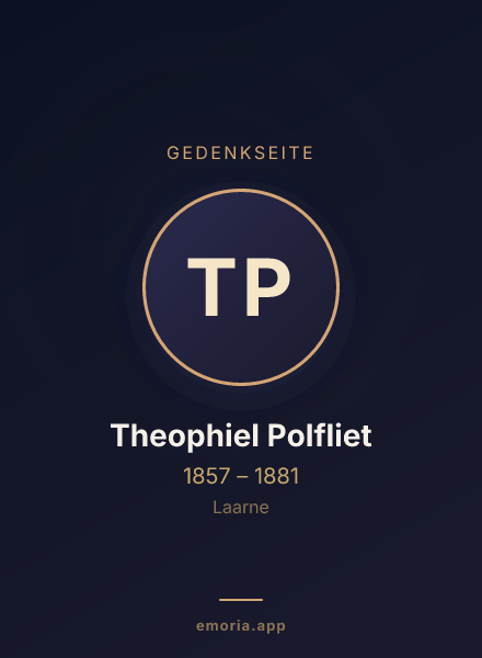 Gedenkportrait von Theophiel Polfliet