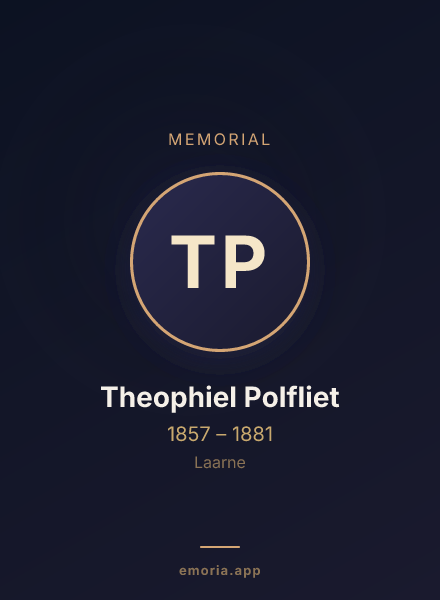 Memorial portrait of Theophiel Polfliet
