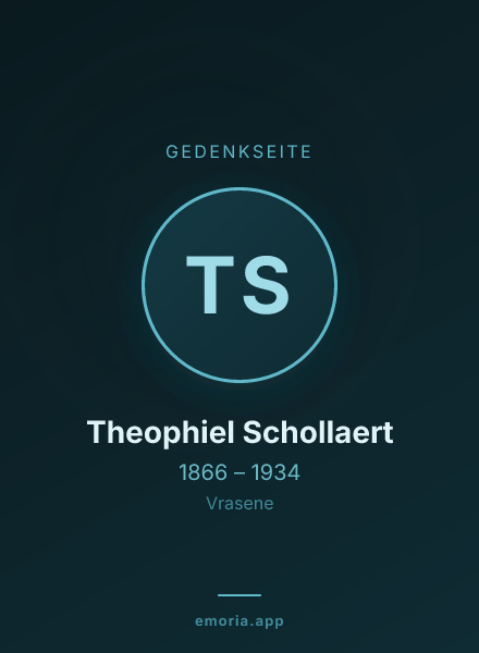 Gedenkportrait von Theophiel Schollaert