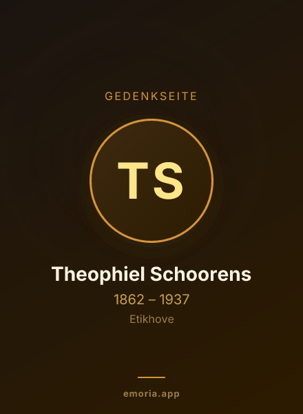 Gedenkportrait von Theophiel Schoorens