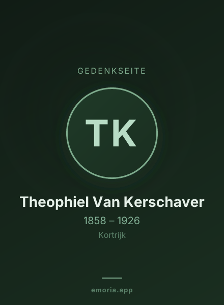 Gedenkportrait von Theophiel Van Kerschaver