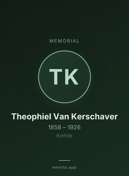 Memorial portrait of Theophiel Van Kerschaver