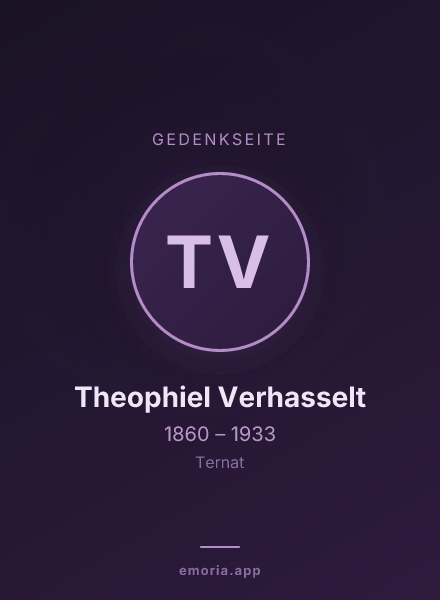 Gedenkportrait von Theophiel Verhasselt
