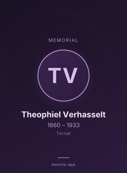 Memorial portrait of Theophiel Verhasselt