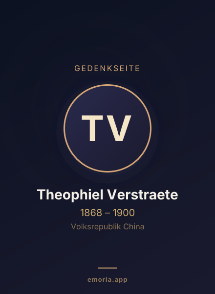 Gedenkportrait von Theophiel Verstraete
