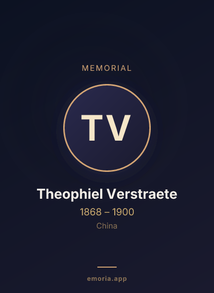 Memorial portrait of Theophiel Verstraete