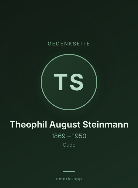 Gedenkportrait von Theophil August Steinmann