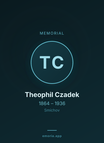 Memorial portrait of Theophil Czadek