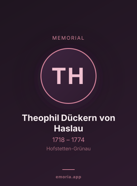 Memorial portrait of Theophil Dückern von Haslau