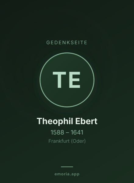 Gedenkportrait von Theophil Ebert