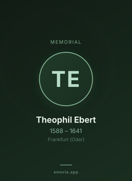 Memorial portrait of Theophil Ebert