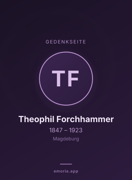 Gedenkportrait von Theophil Forchhammer
