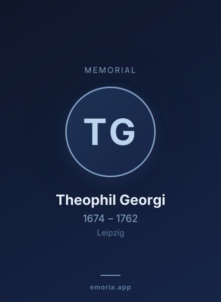 Memorial portrait of Theophil Georgi