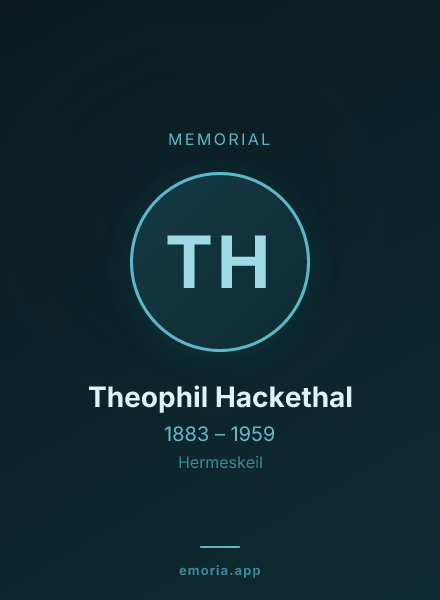 Memorial portrait of Theophil Hackethal