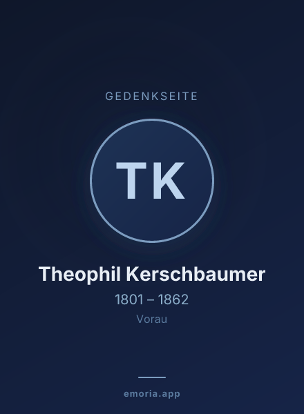 Gedenkportrait von Theophil Kerschbaumer