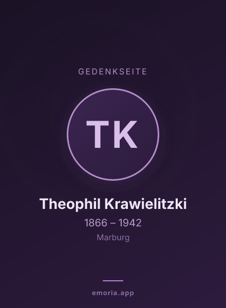Gedenkportrait von Theophil Krawielitzki
