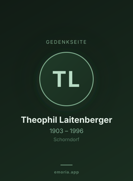 Gedenkportrait von Theophil Laitenberger