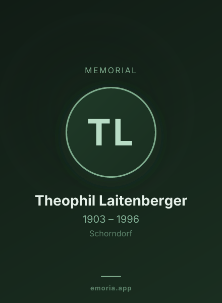 Memorial portrait of Theophil Laitenberger