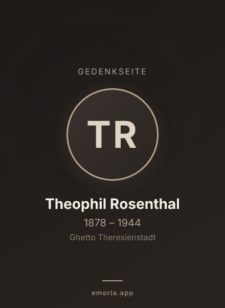 Gedenkportrait von Theophil Rosenthal