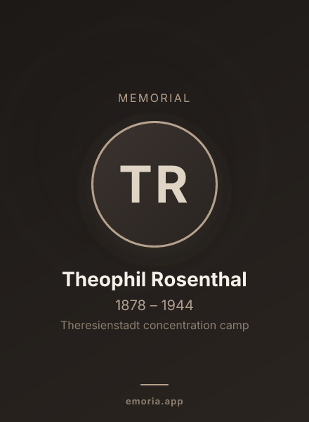 Memorial portrait of Theophil Rosenthal