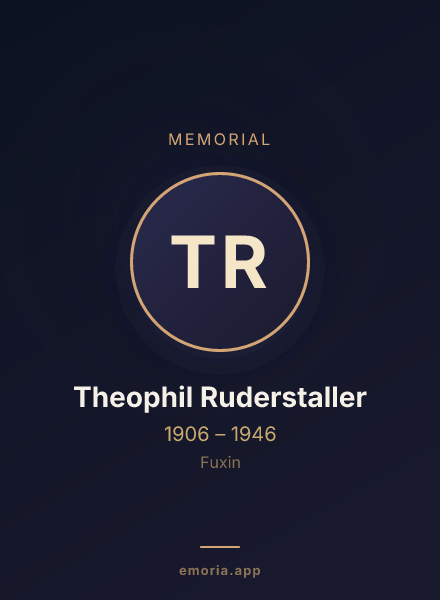 Memorial portrait of Theophil Ruderstaller