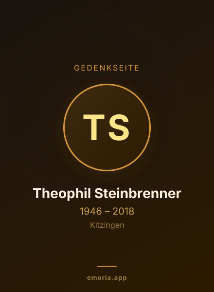 Gedenkportrait von Theophil Steinbrenner
