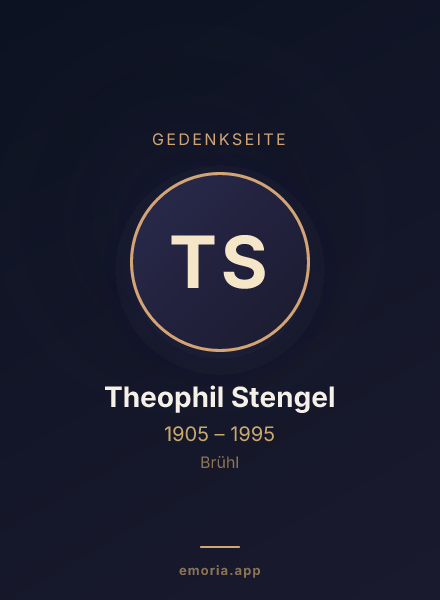 Gedenkportrait von Theophil Stengel