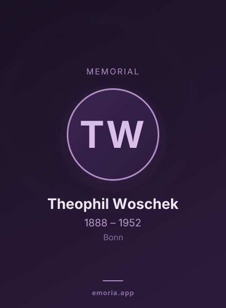 Memorial portrait of Theophil Woschek