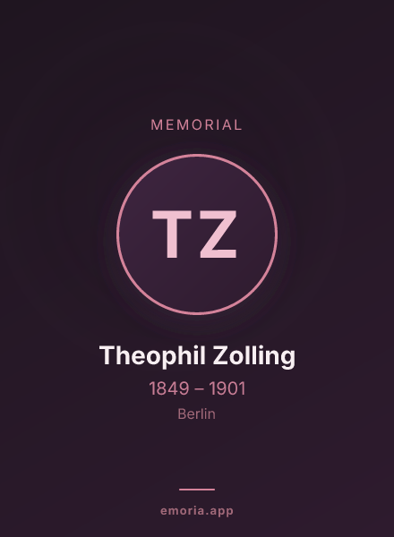 Memorial portrait of Theophil Zolling