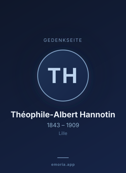 Gedenkportrait von Théophile-Albert Hannotin