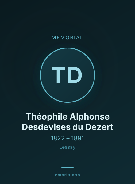 Memorial portrait of Théophile Alphonse Desdevises du Dezert