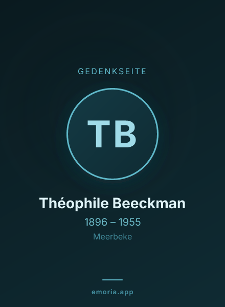 Gedenkportrait von Théophile Beeckman