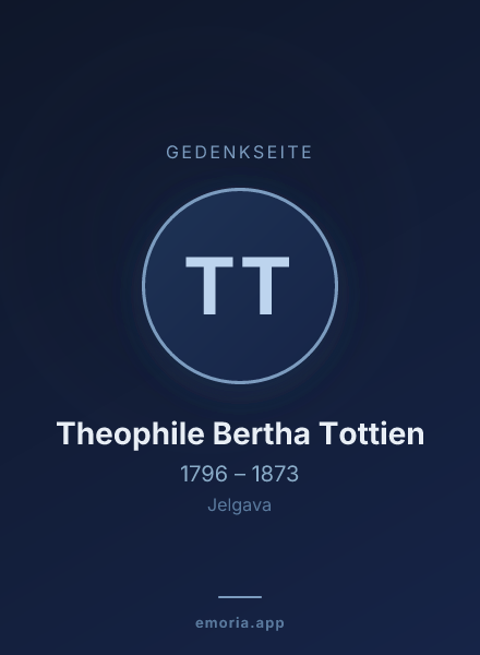 Gedenkportrait von Theophile Bertha Tottien