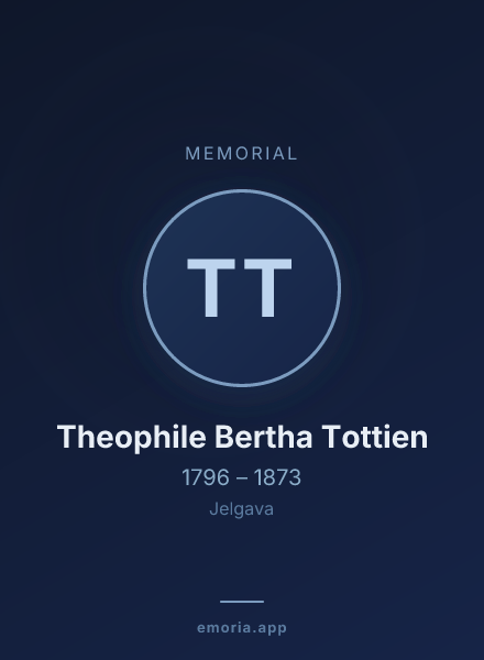Memorial portrait of Theophile Bertha Tottien