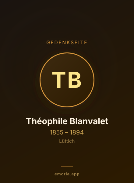 Gedenkportrait von Théophile Blanvalet
