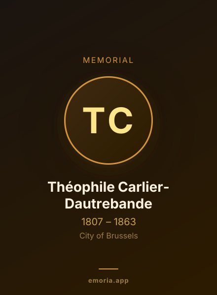 Memorial portrait of Théophile Carlier-Dautrebande