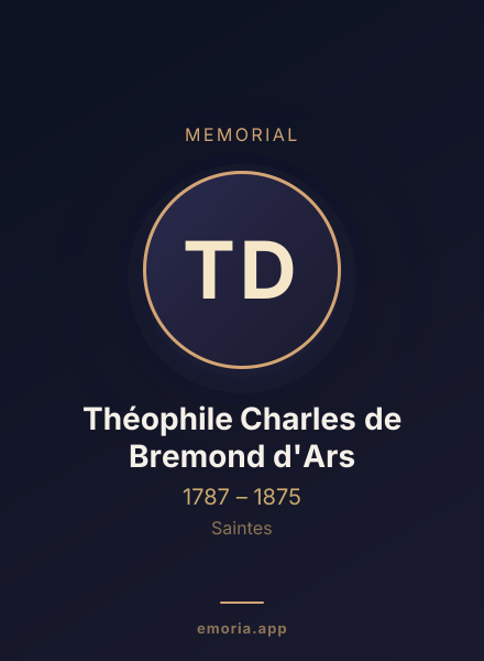 Memorial portrait of Théophile Charles de Bremond d'Ars