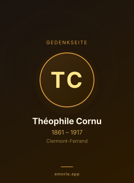 Gedenkportrait von Théophile Cornu