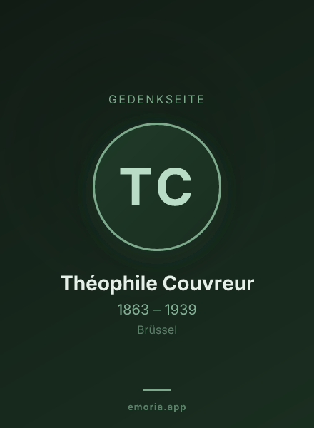 Gedenkportrait von Théophile Couvreur