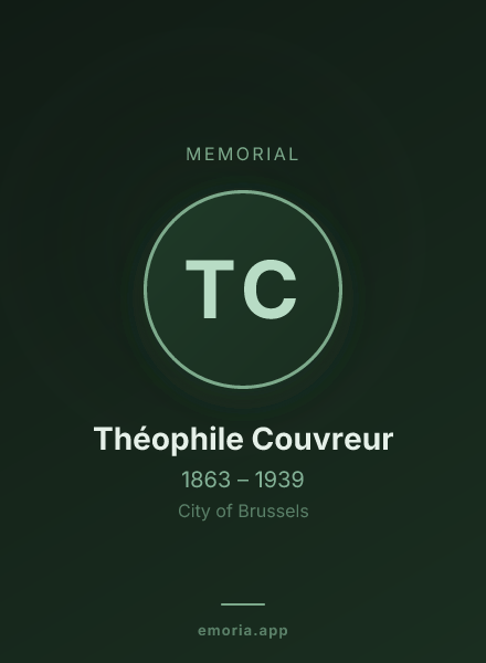 Memorial portrait of Théophile Couvreur