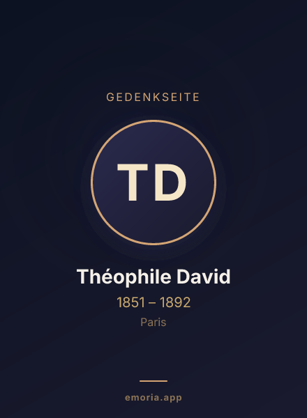 Gedenkportrait von Théophile David