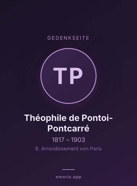 Gedenkportrait von Théophile de Pontoi-Pontcarré
