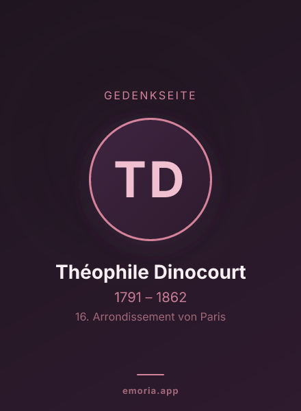 Gedenkportrait von Théophile Dinocourt