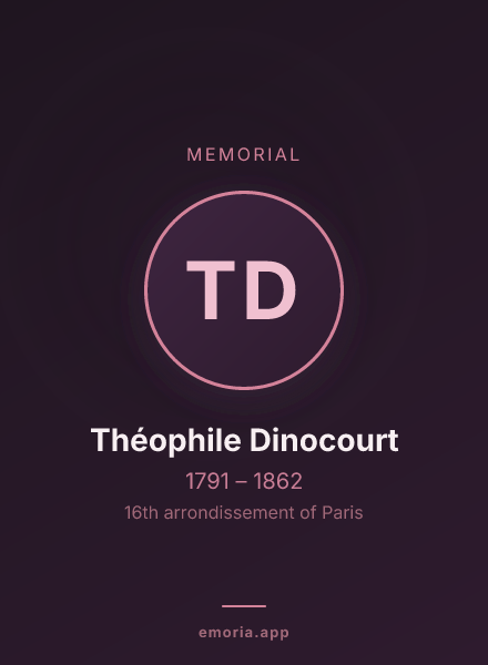 Memorial portrait of Théophile Dinocourt
