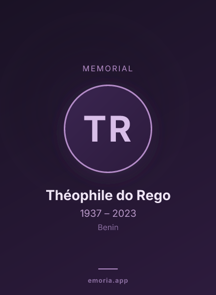 Memorial portrait of Théophile do Rego