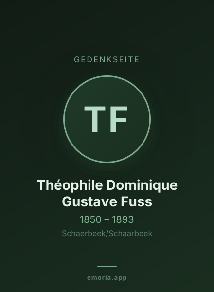 Gedenkportrait von Théophile Dominique Gustave Fuss