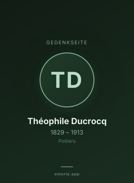 Gedenkportrait von Théophile Ducrocq